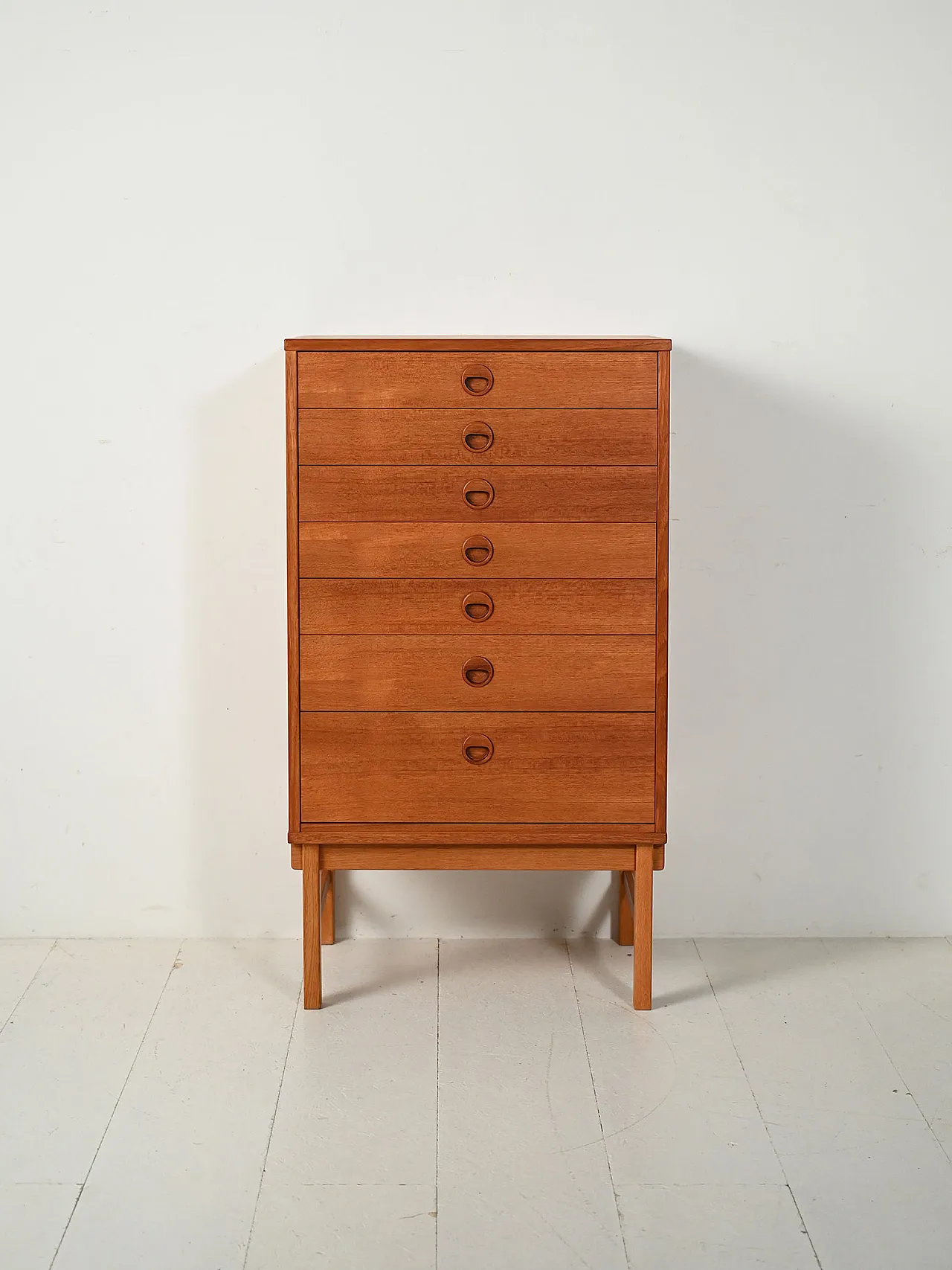 Scandinavian teak chest of drawers with six drawers, 1960s 2