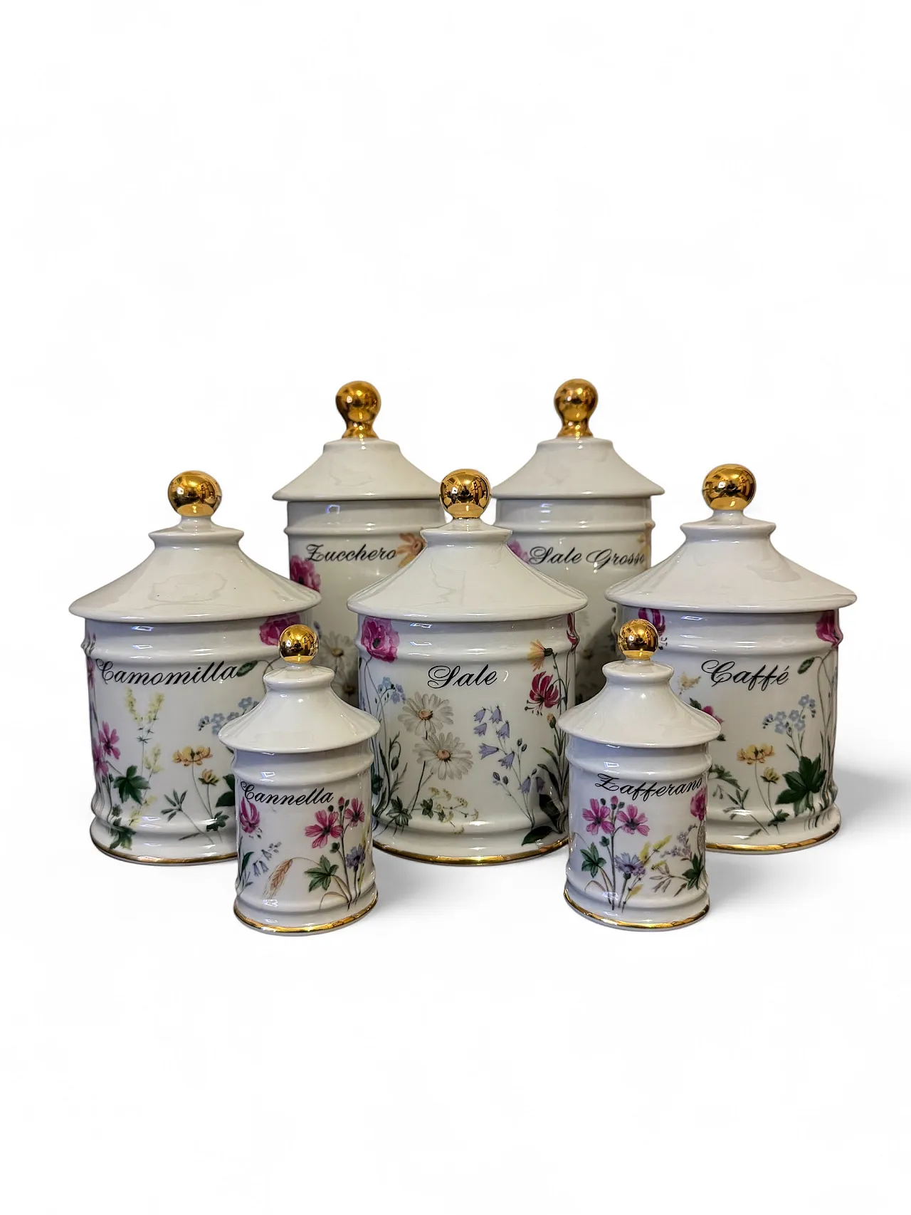 7 barattoli da cucina porcellana di Limoges, anni '50 6