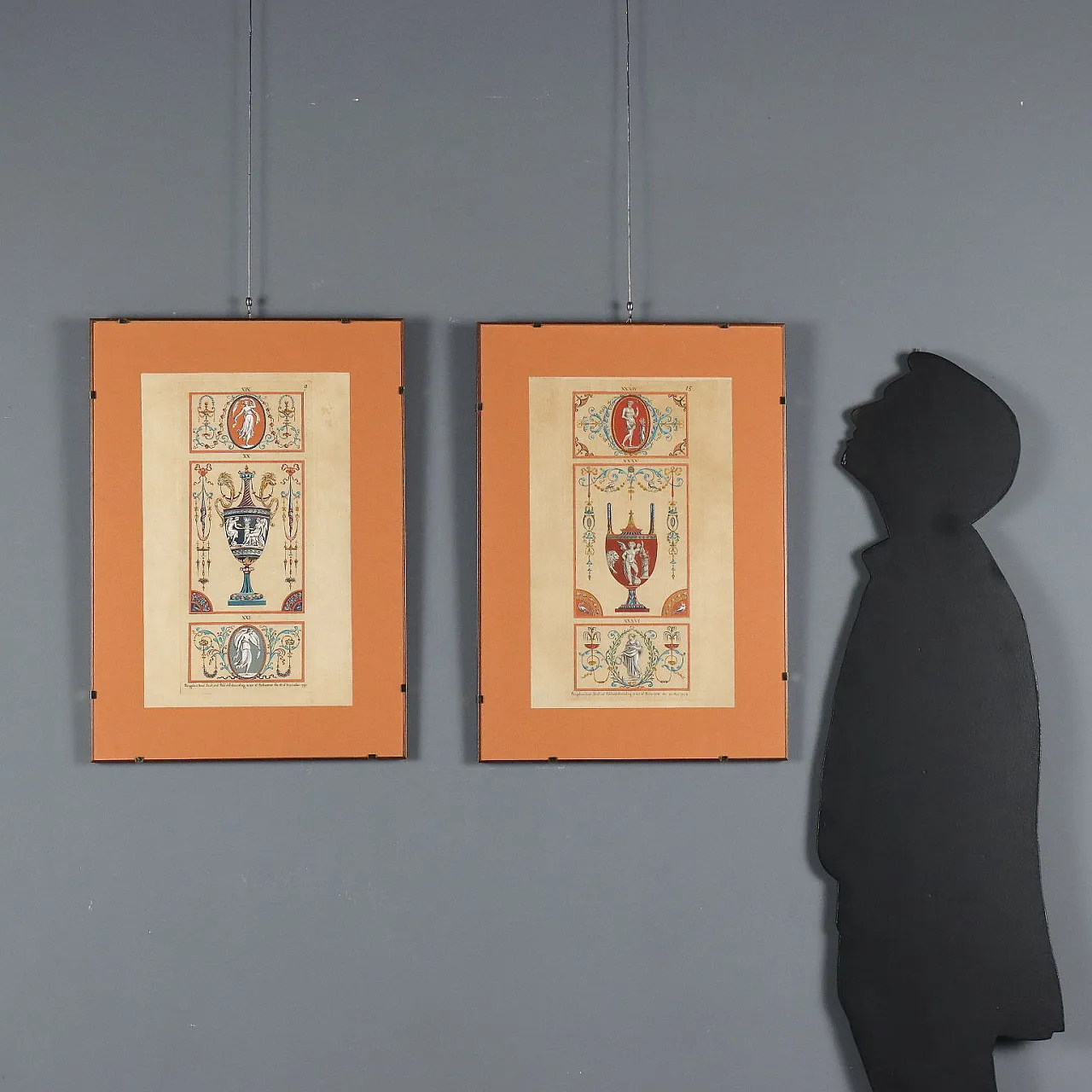 Pair of hand-coloured engravings, 18th century 2