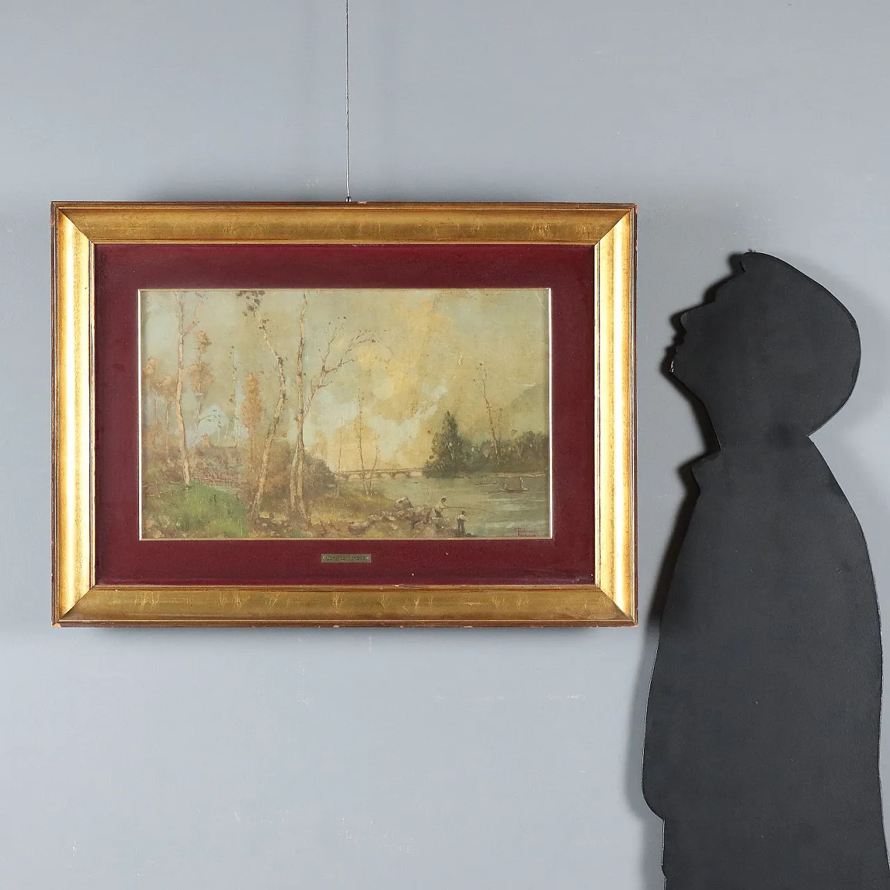 Landscape, oil on canvas with frame, 20th century 2