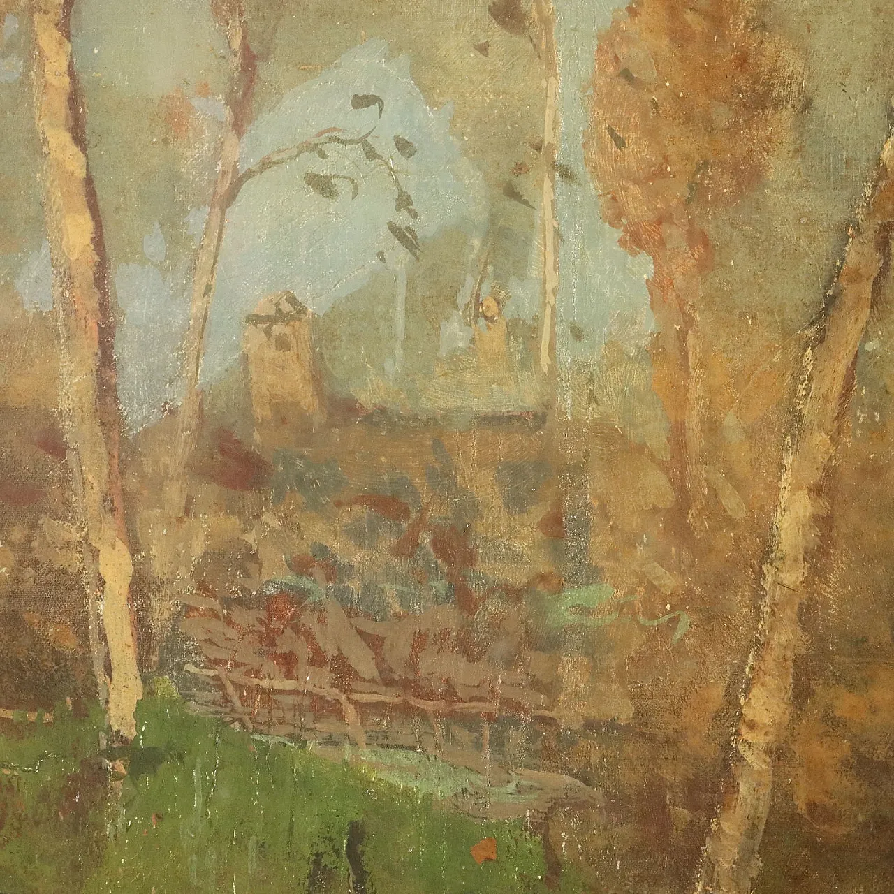 Landscape, oil on canvas with frame, 20th century 7