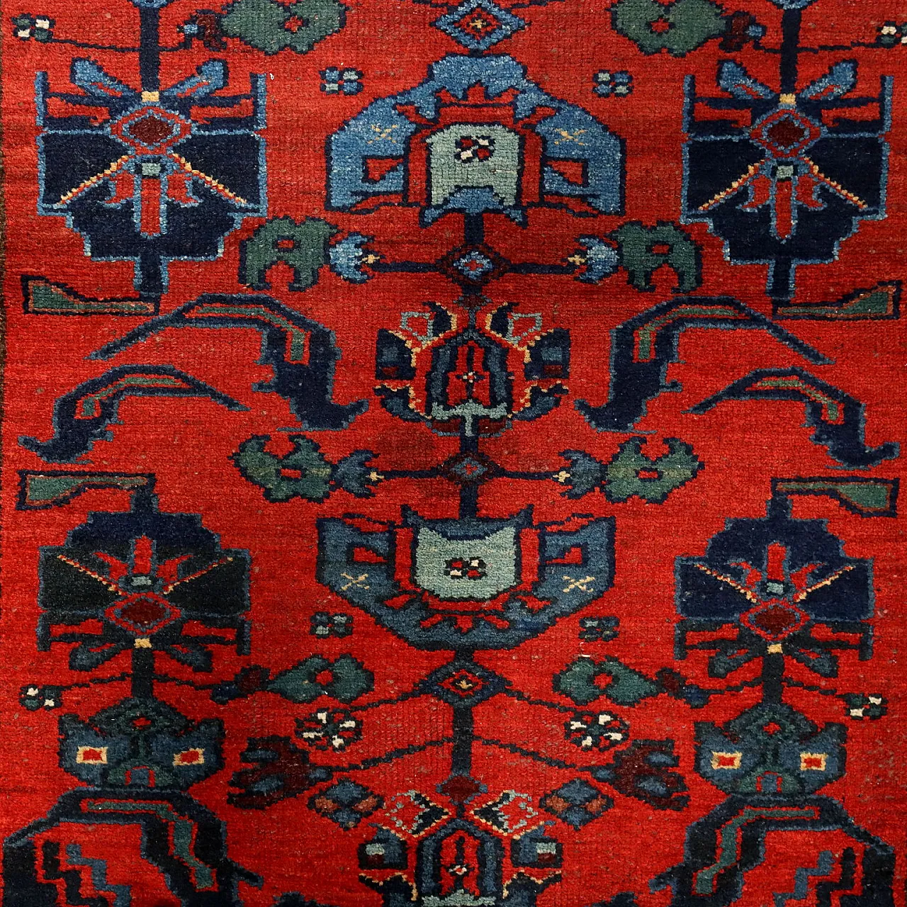 Afshari wool rug, fine knot, handmade, 20th century 4