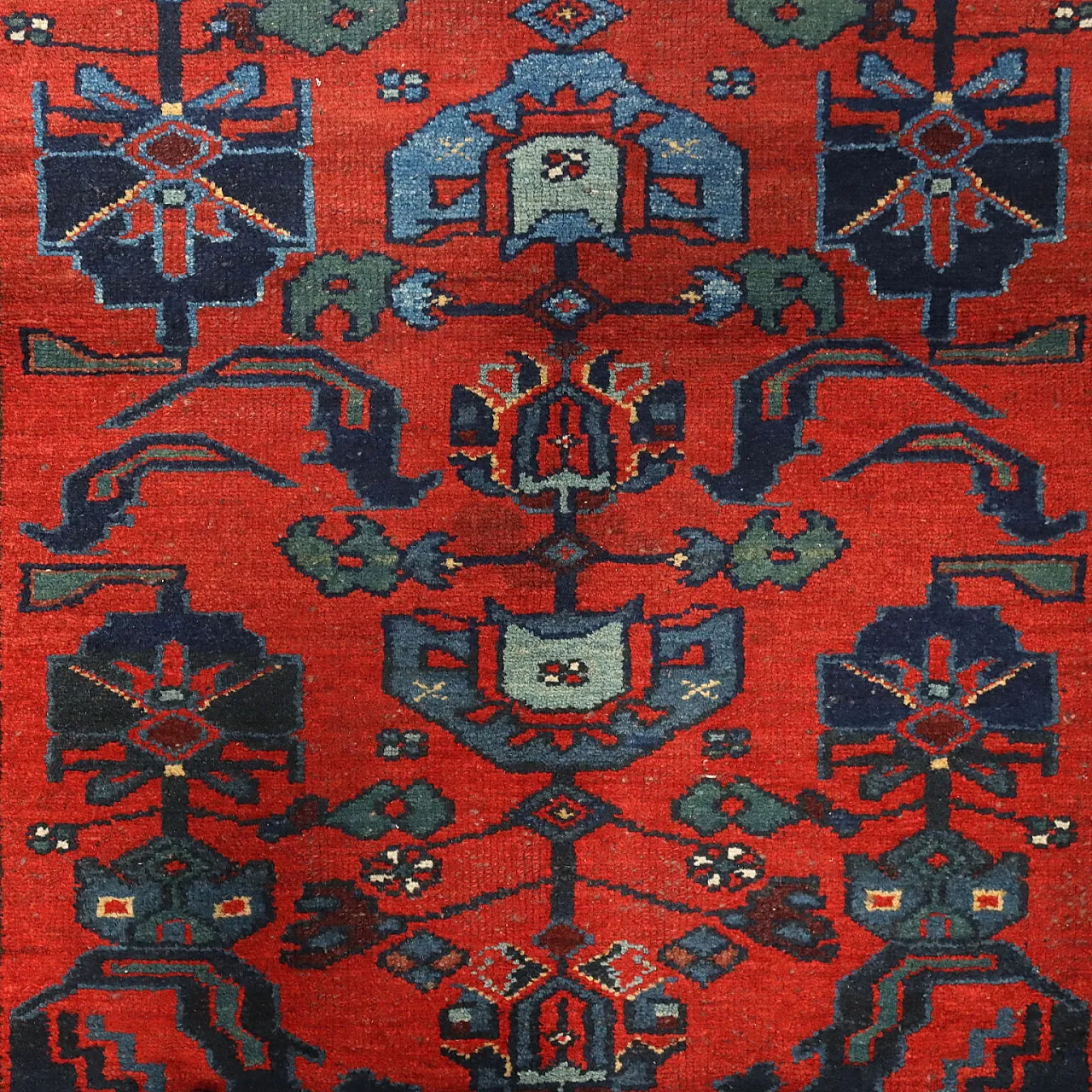 Afshari wool rug, fine knot, handmade, 20th century 5