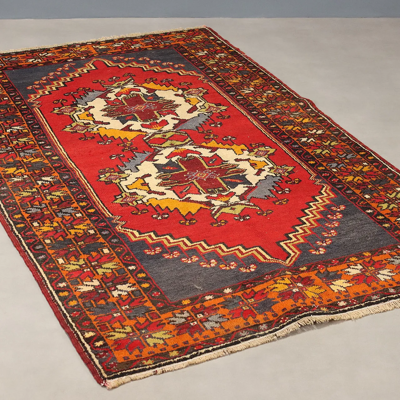 Goltogh carpet in wool, fine knot, handmade, 20th century 1