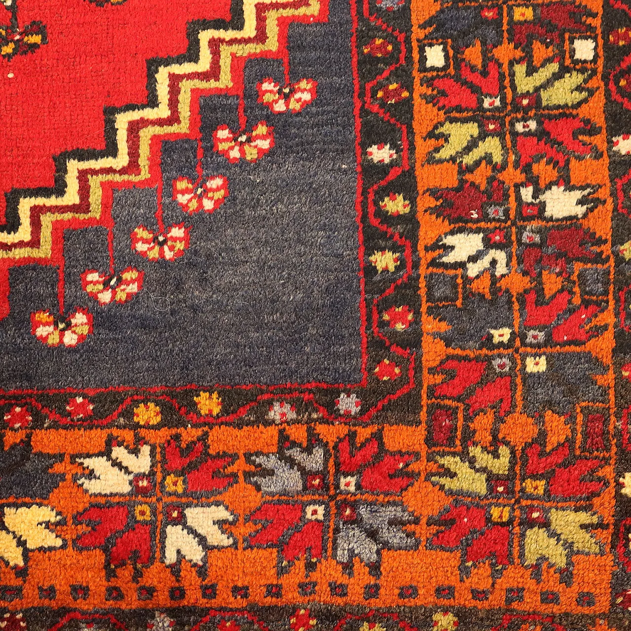 Goltogh carpet in wool, fine knot, handmade, 20th century 6