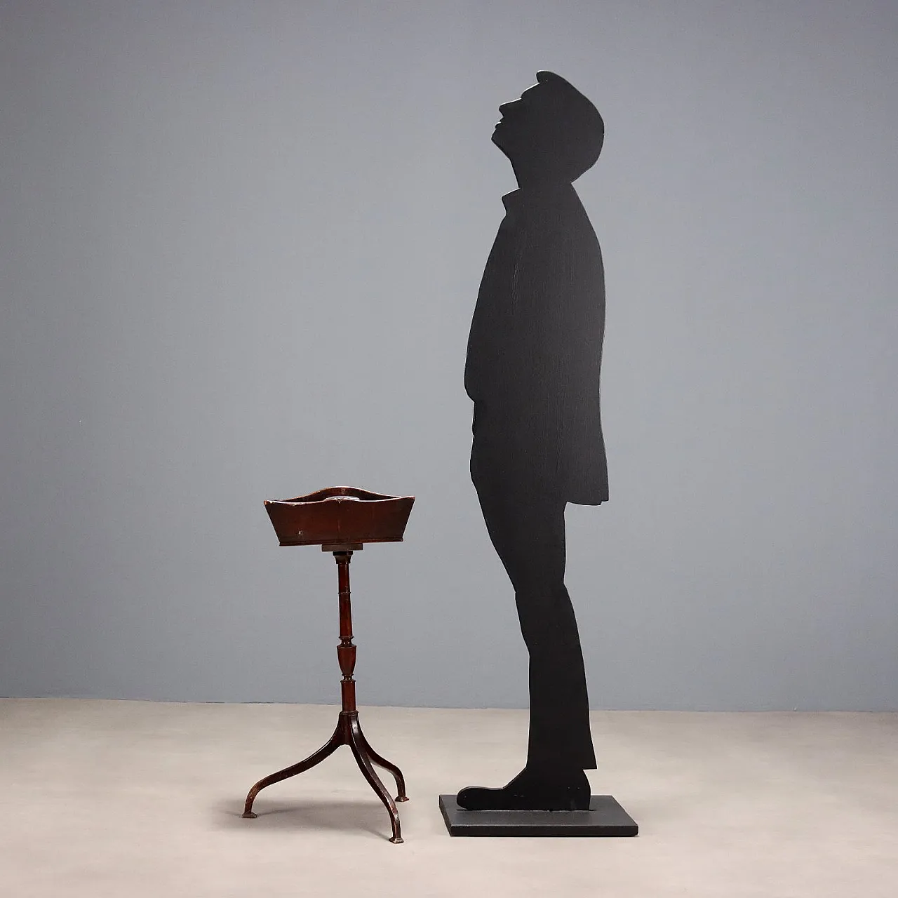 Servomuto in mogano con gamba tornita, fine '800 2