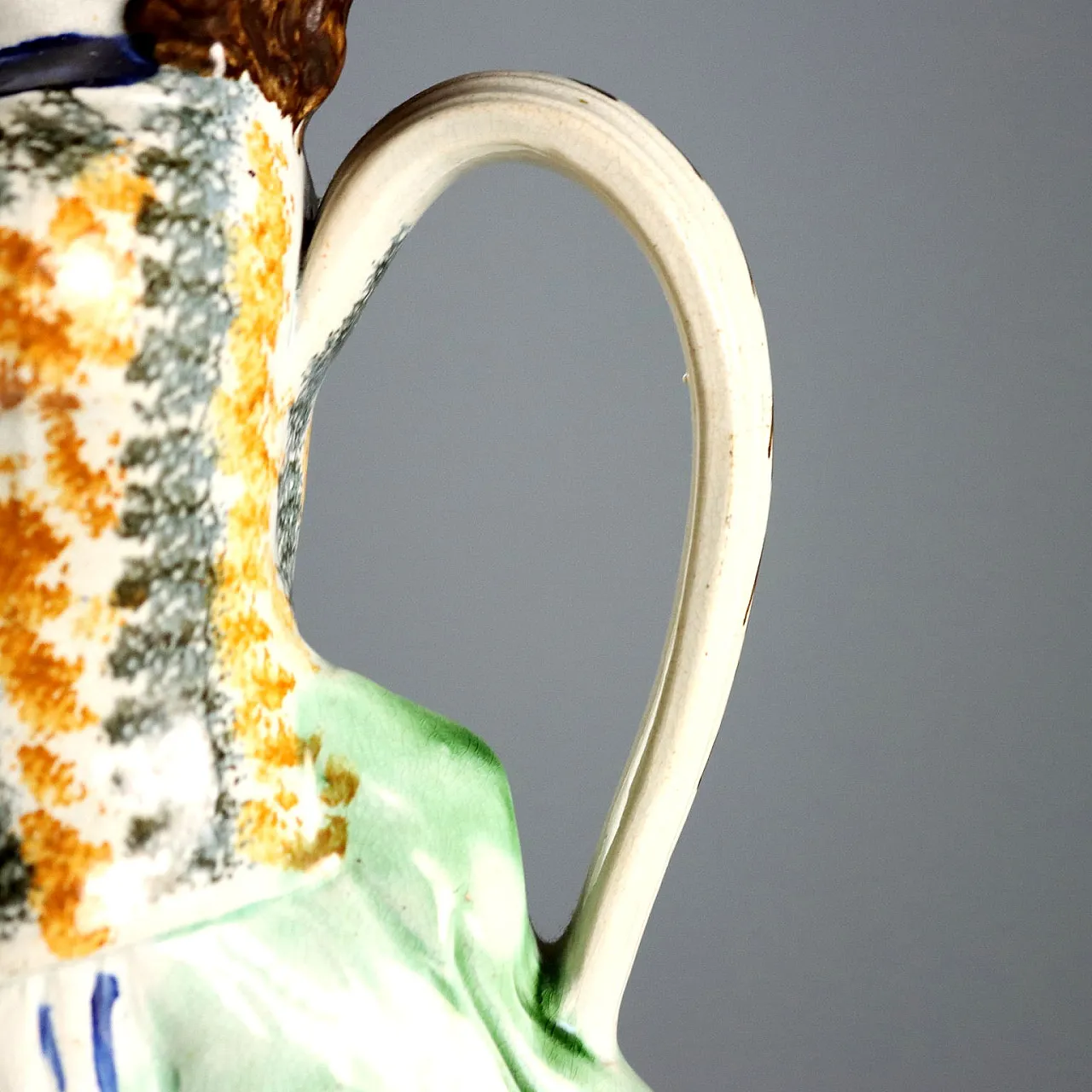 Brocca Toby in ceramica policroma, '700 7