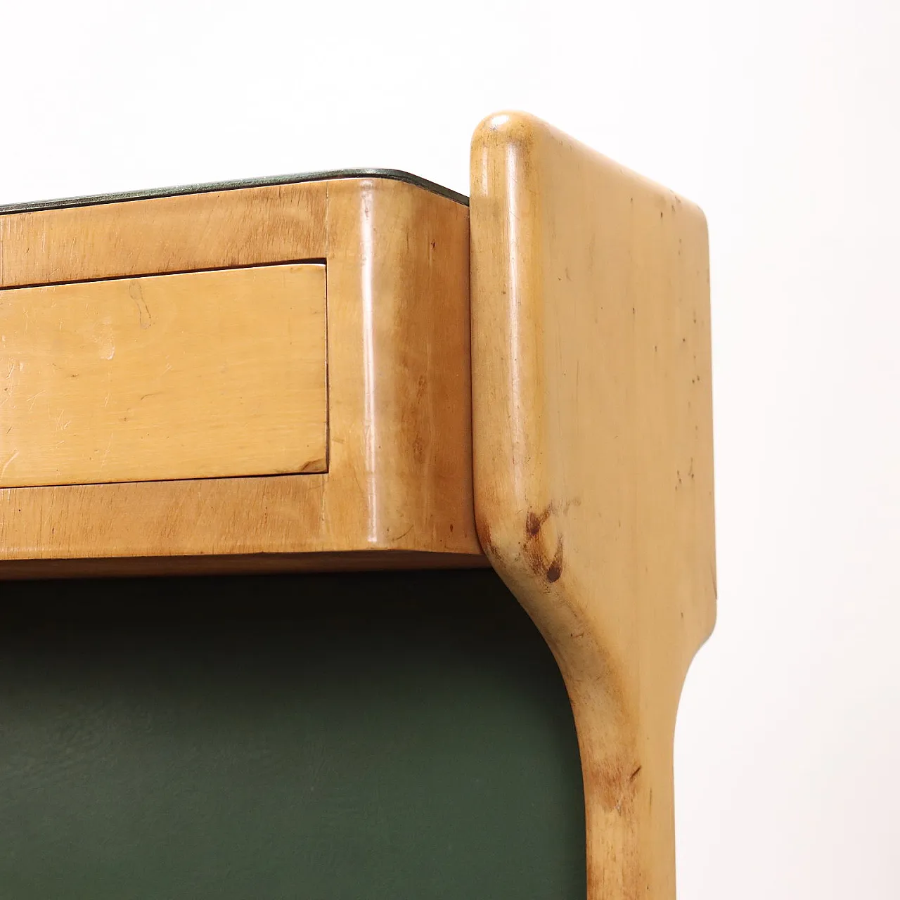 Consolle in similpelle e faggio, anni '50 4