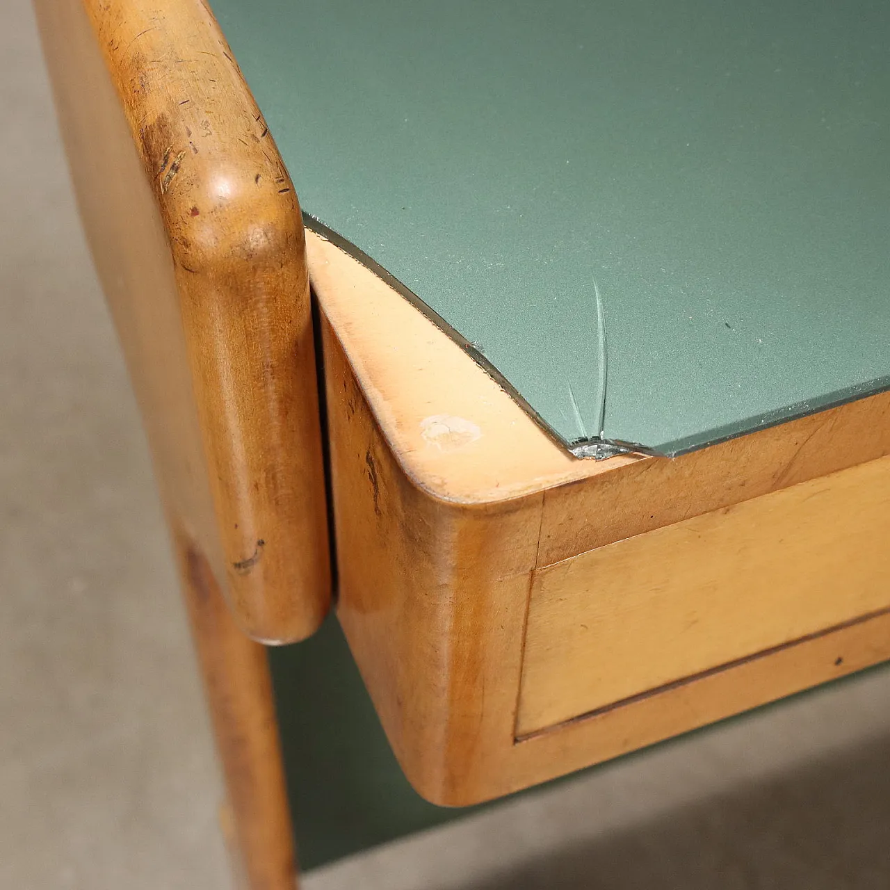 Consolle in similpelle e faggio, anni '50 6