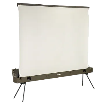 Schermo per proiezioni in metallo e bracci pieghevoli, '900