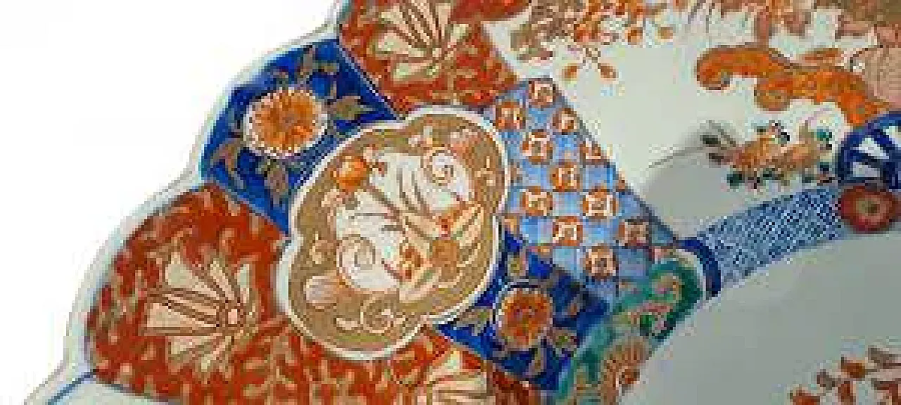 Coppia di piatti in porcellana giapponese stile Imari, '800 4