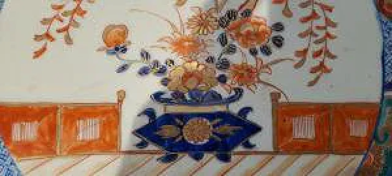 Coppia di piatti in porcellana giapponese stile Imari, '800 5