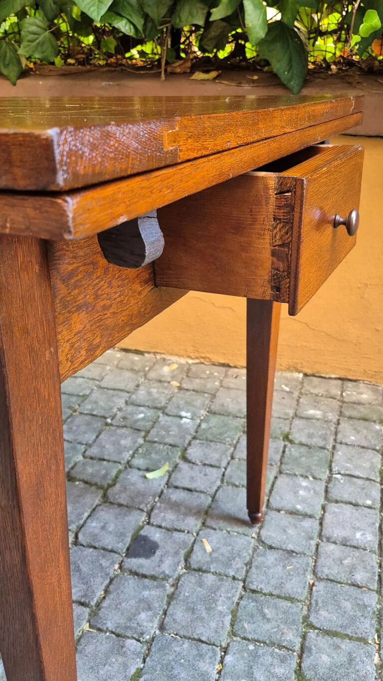 Extendable wooden table with ovals, 19th century 6