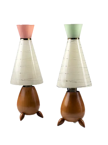 Coppia di lampade da tavolo, anni '60