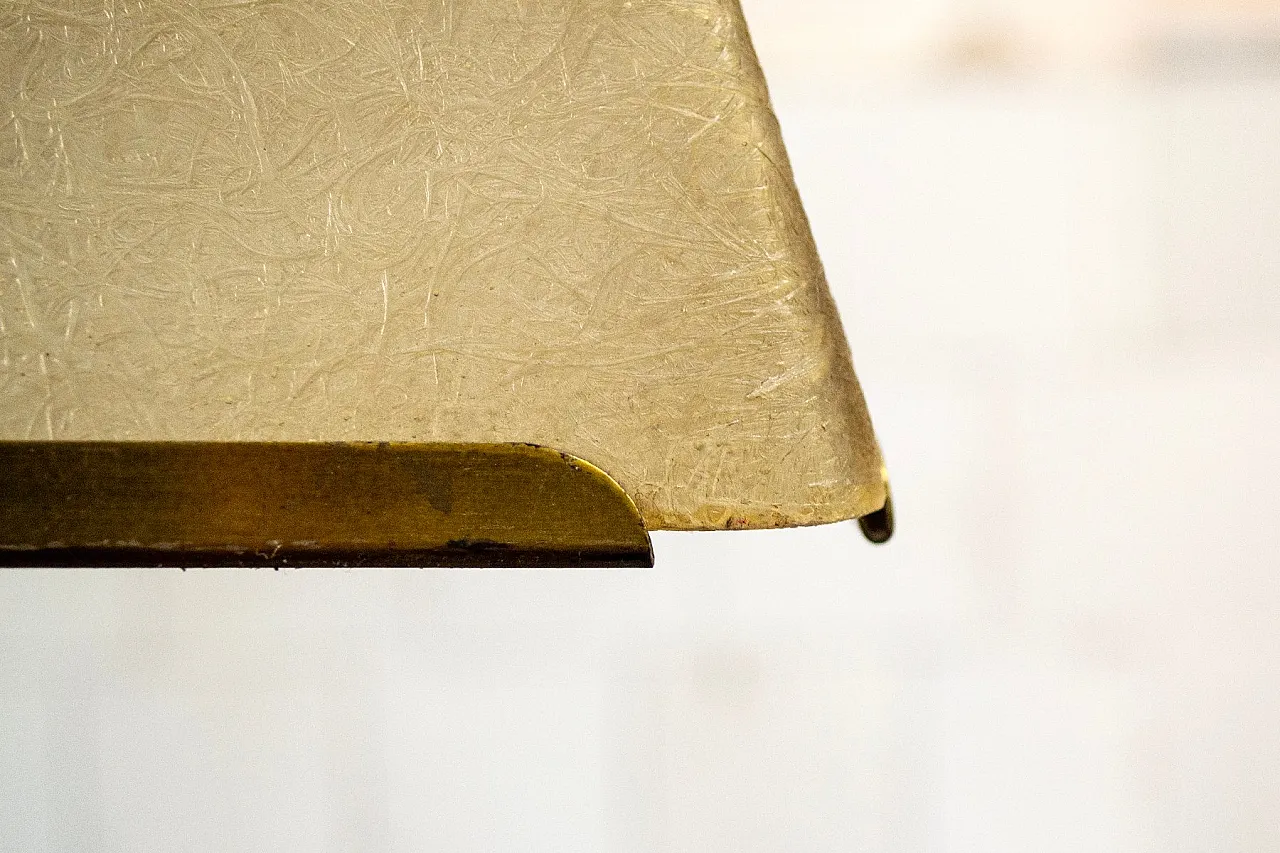 Lampada da terra a quattro luci in ottone di Lamperti, anni '70 4