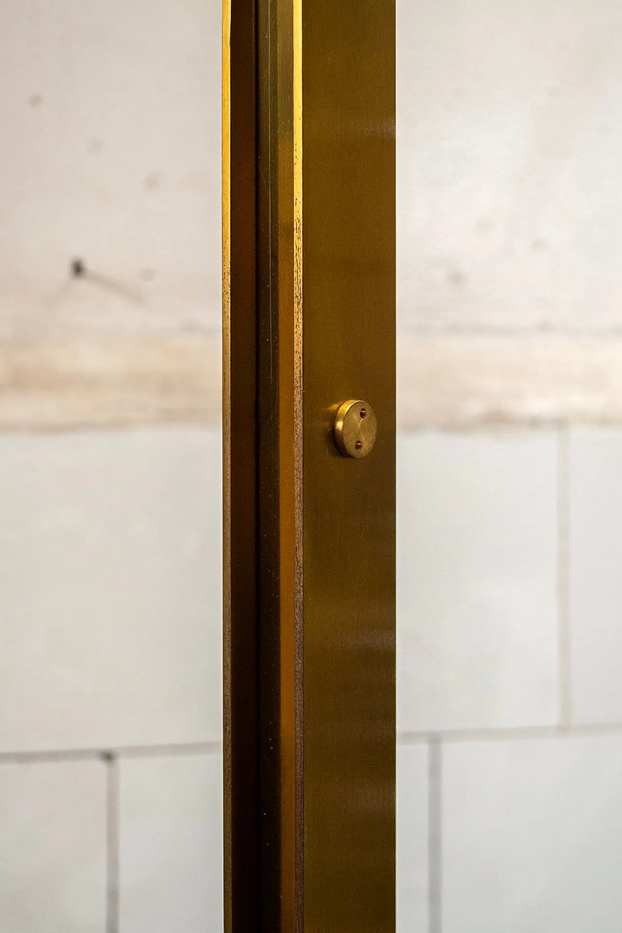 Lampada da terra a quattro luci in ottone di Lamperti, anni '70 5