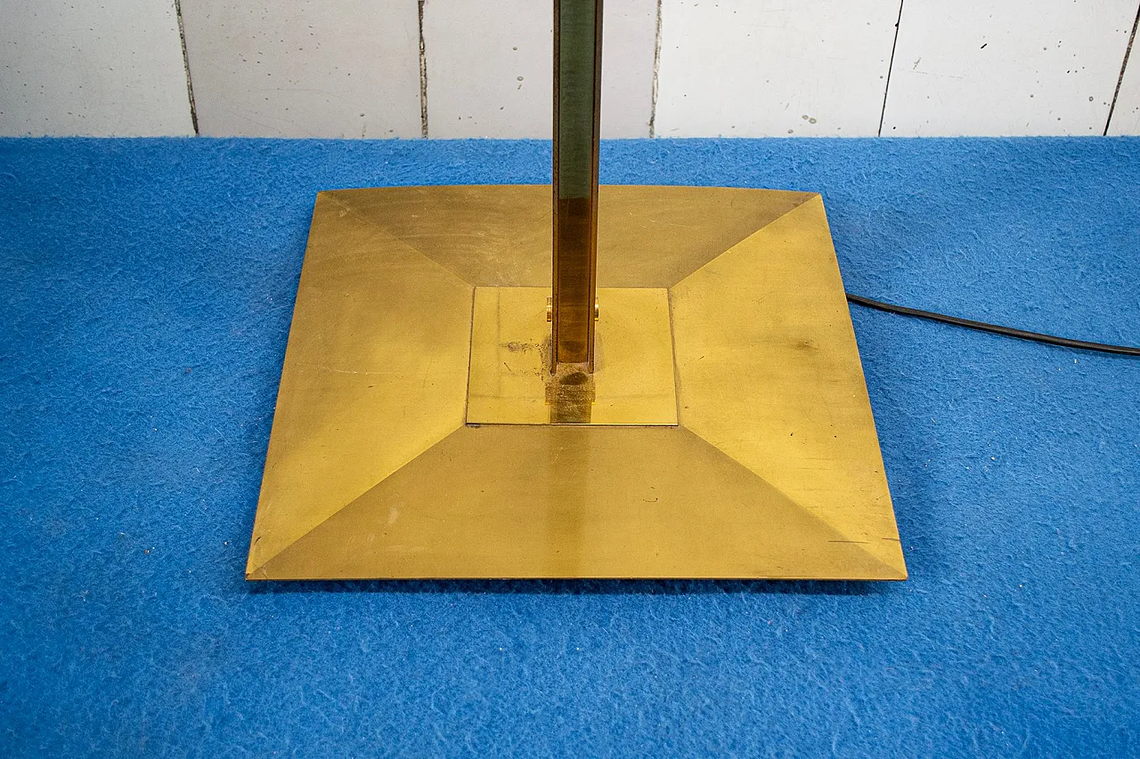 Lampada da terra a quattro luci in ottone di Lamperti, anni '70 6