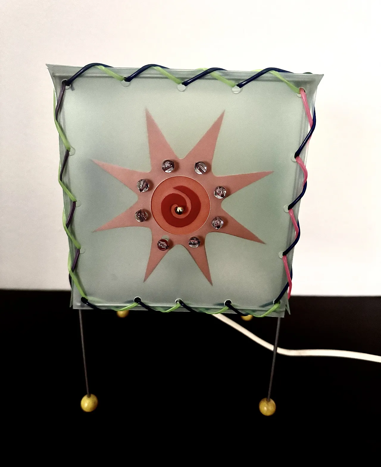 Coppia di lampade abat jour francesi, anni '90 3