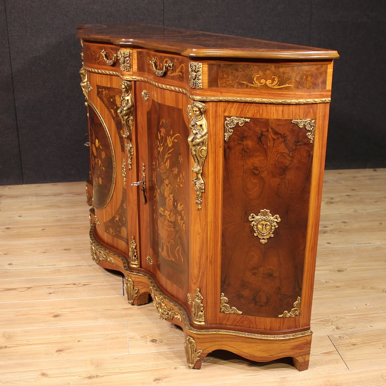 Credenza francese intarsiata, '900 6