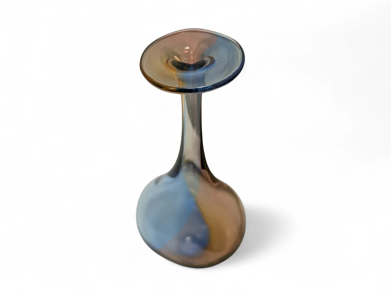 Single flower glass vase by Kjell Engman for Kosta Boda, 1980s 2