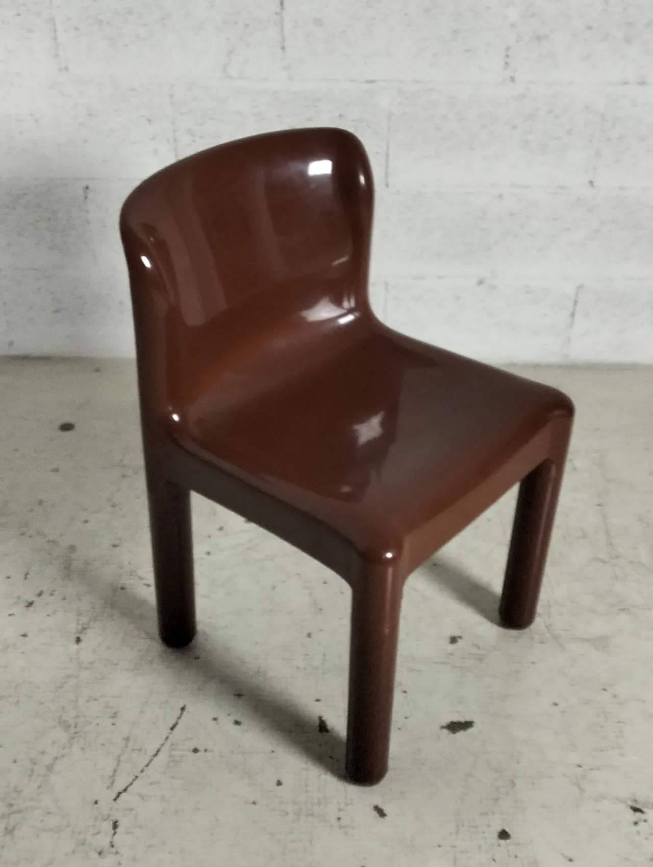 Set of 10 brown chairs 4875 mod. by C.Bartoli for Kartell  70s 9