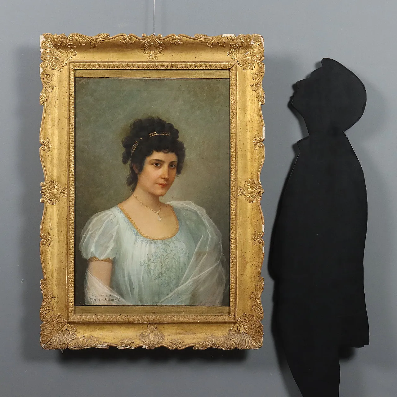 Enrico Scifoni, oil on canvas with frame, 19th century 2