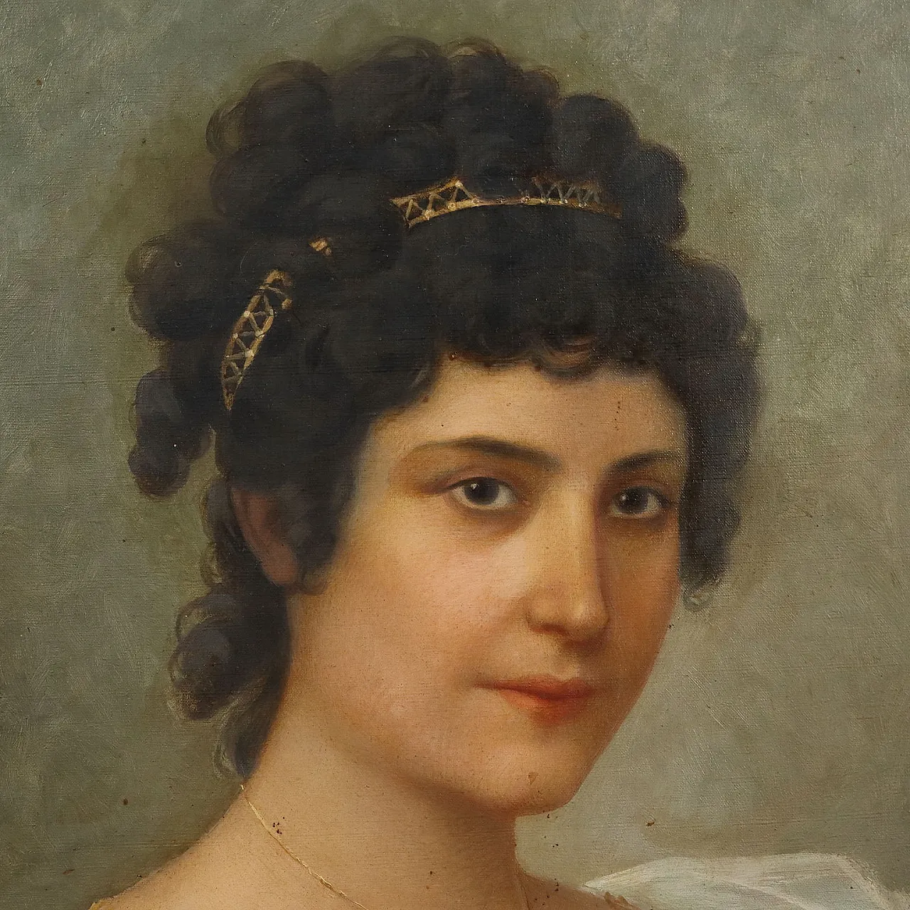 Enrico Scifoni, oil on canvas with frame, 19th century 4