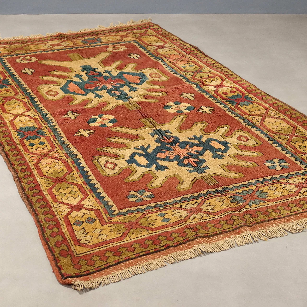 Kars wool rug, thick knot, handmade, 20th century 1