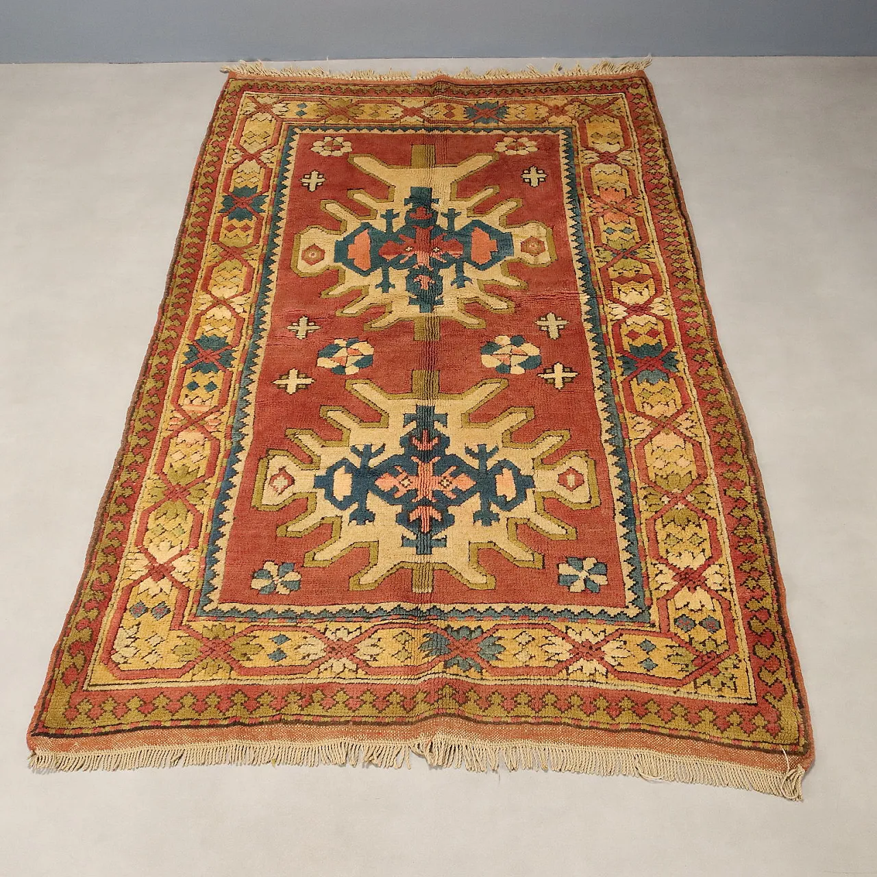 Kars wool rug, thick knot, handmade, 20th century 3