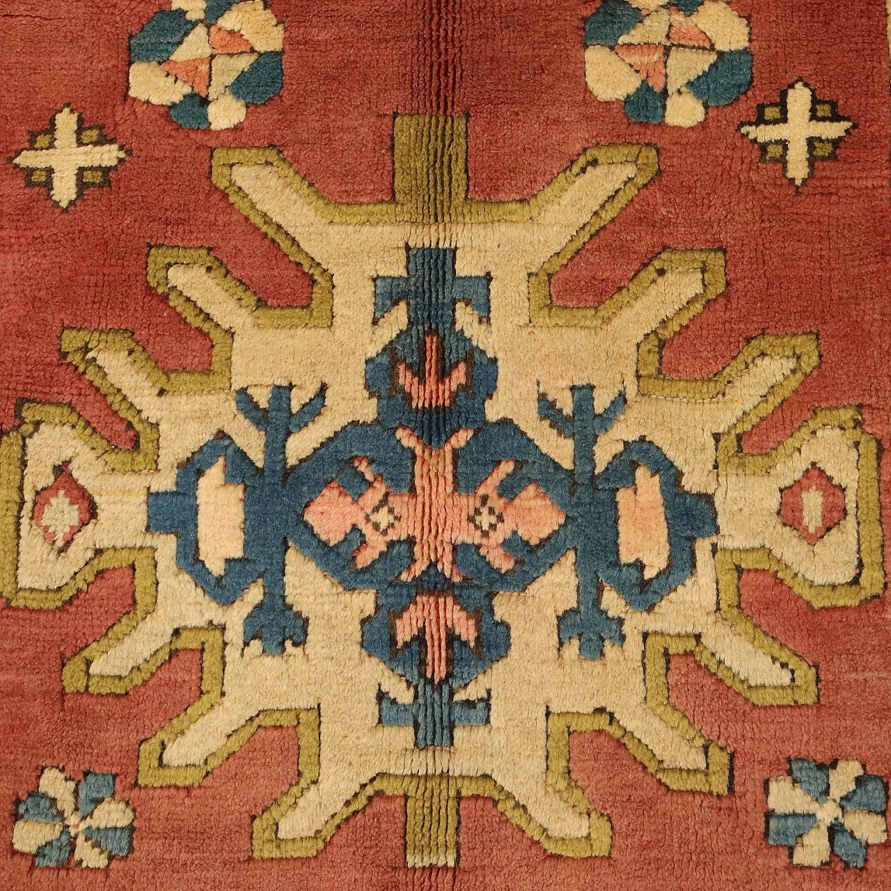 Kars wool rug, thick knot, handmade, 20th century 4