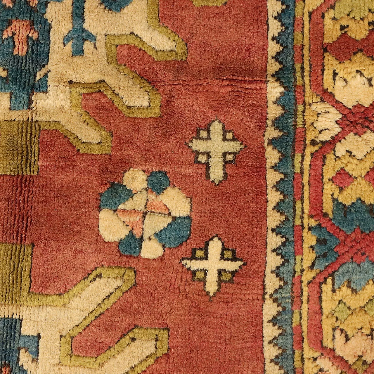 Kars wool rug, thick knot, handmade, 20th century 5