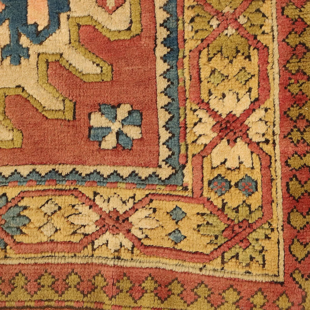 Kars wool rug, thick knot, handmade, 20th century 6