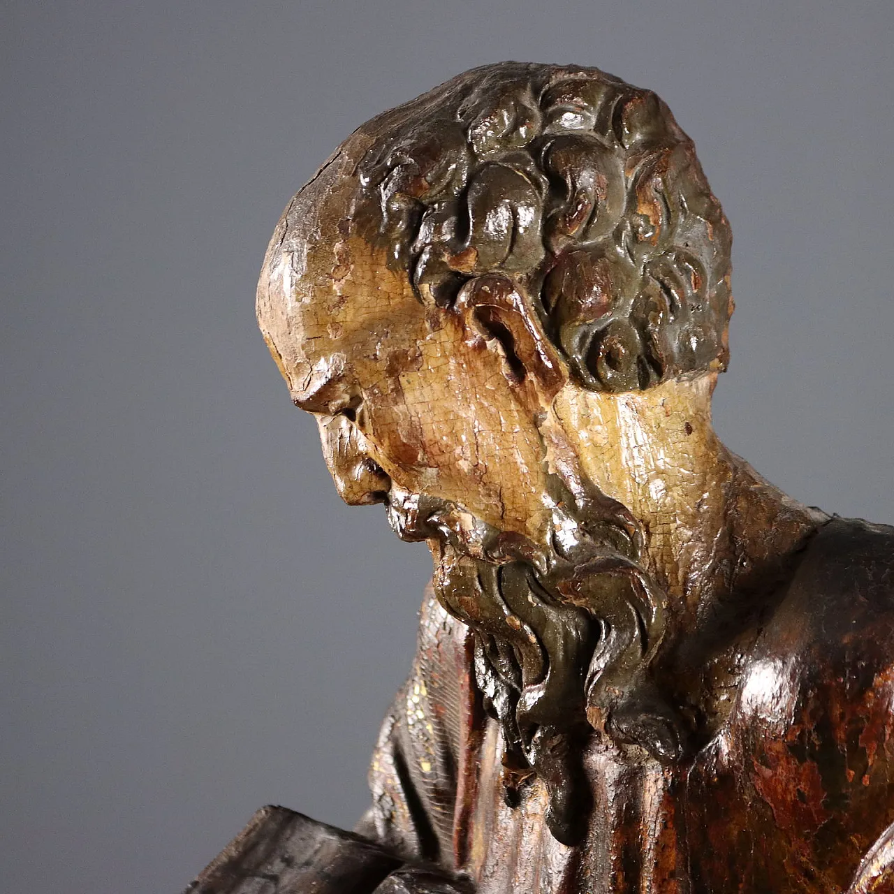 San Bernardo di Chiaravalle, statua in cirmolo, '600 3