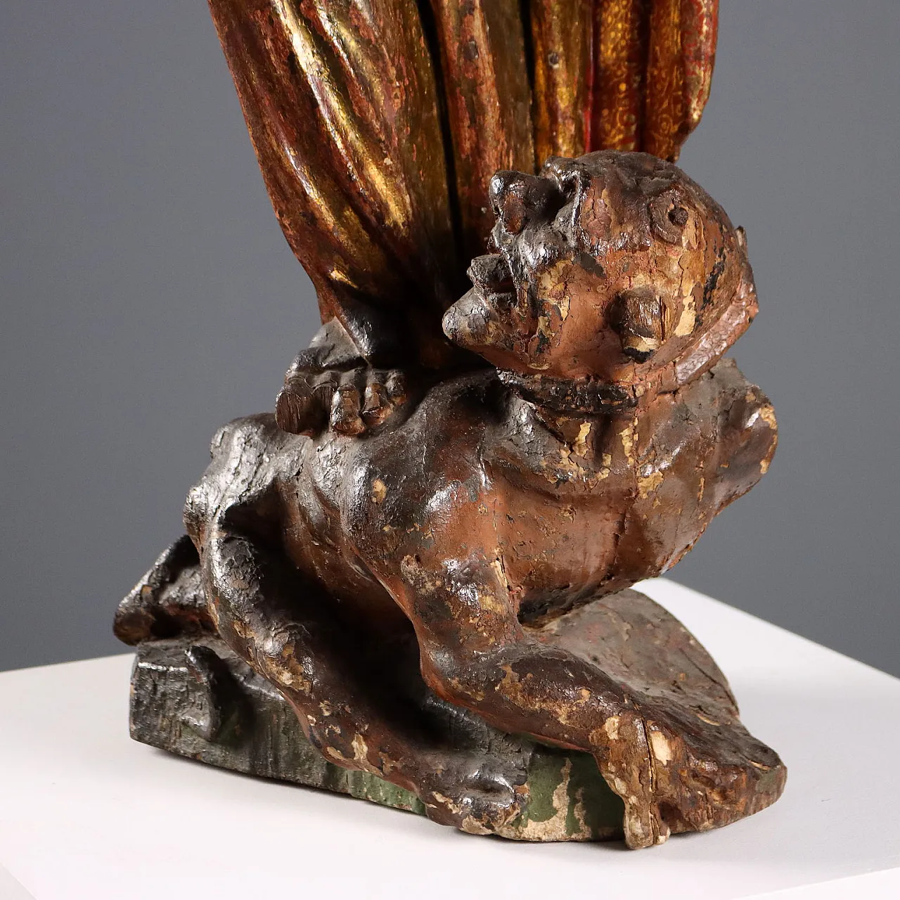 San Bernardo di Chiaravalle, statua in cirmolo, '600 6