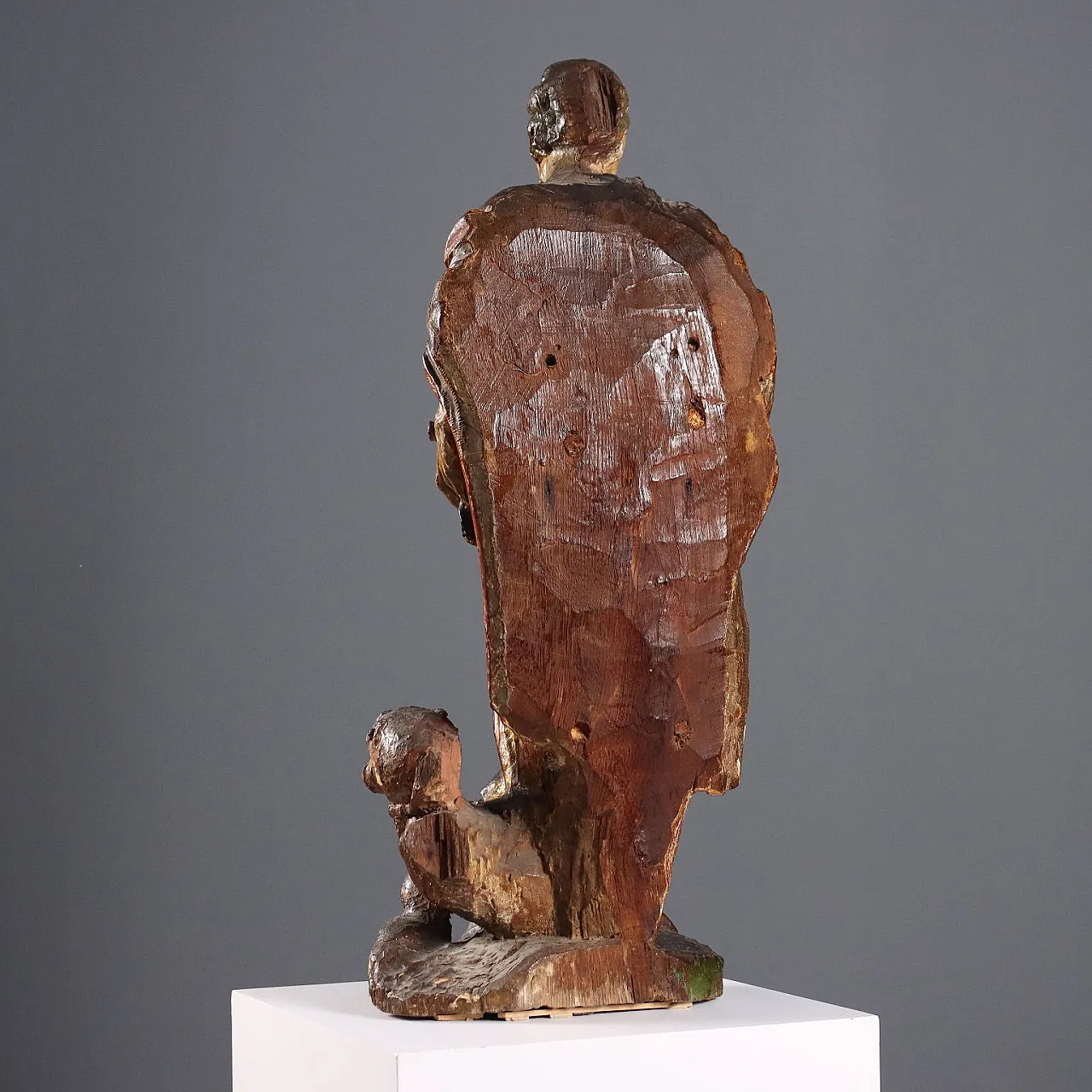 San Bernardo di Chiaravalle, statua in cirmolo, '600 8