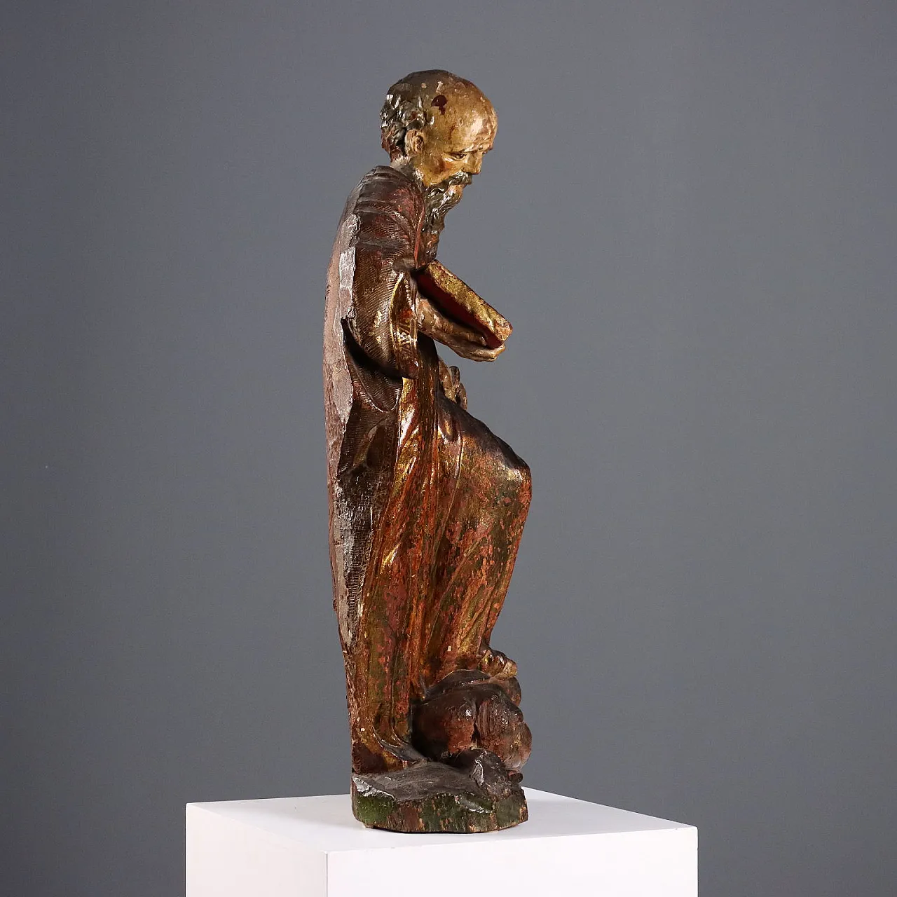 San Bernardo di Chiaravalle, statua in cirmolo, '600 9