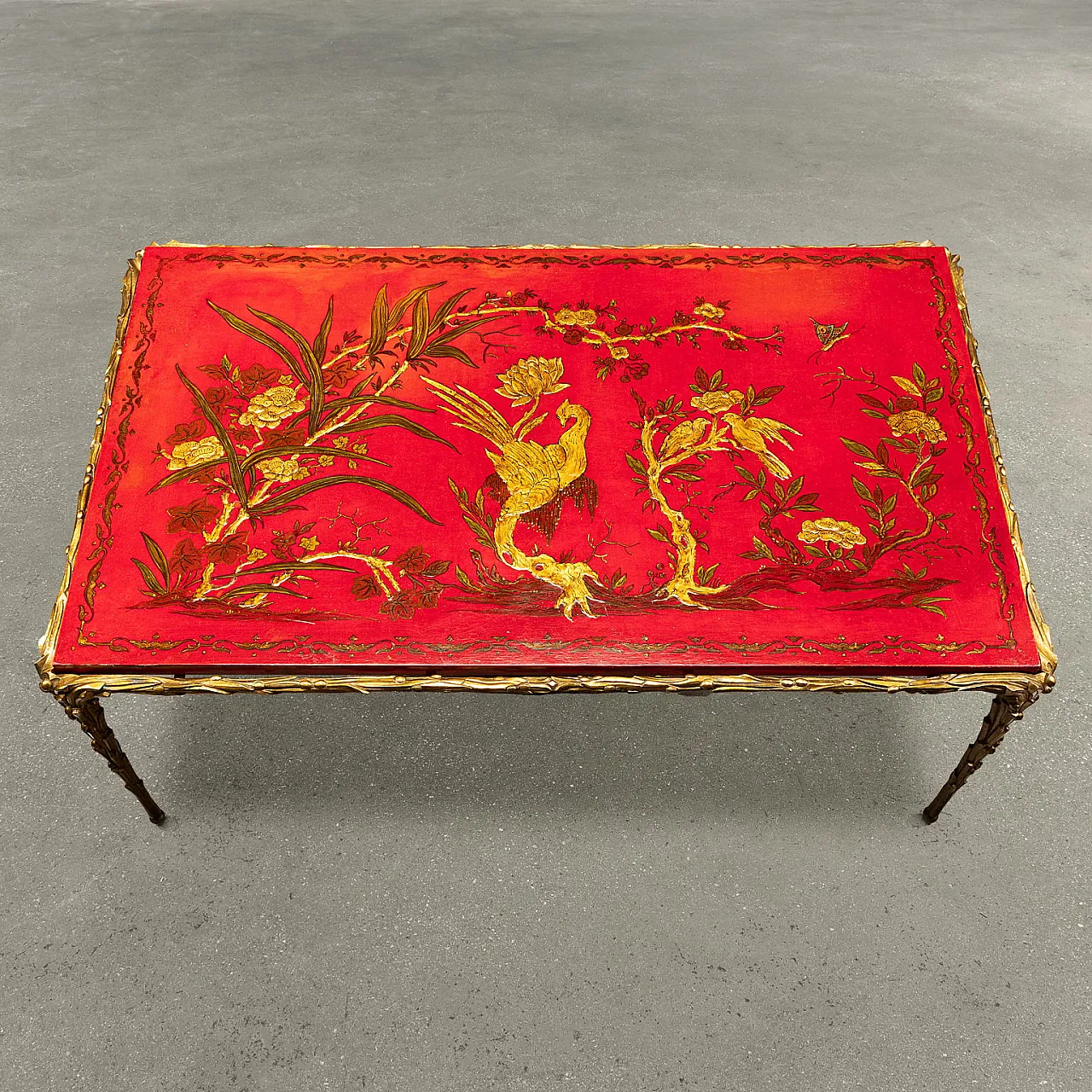 Tavolino in bronzo dorato attribuito a Maison Baguès, '900 2