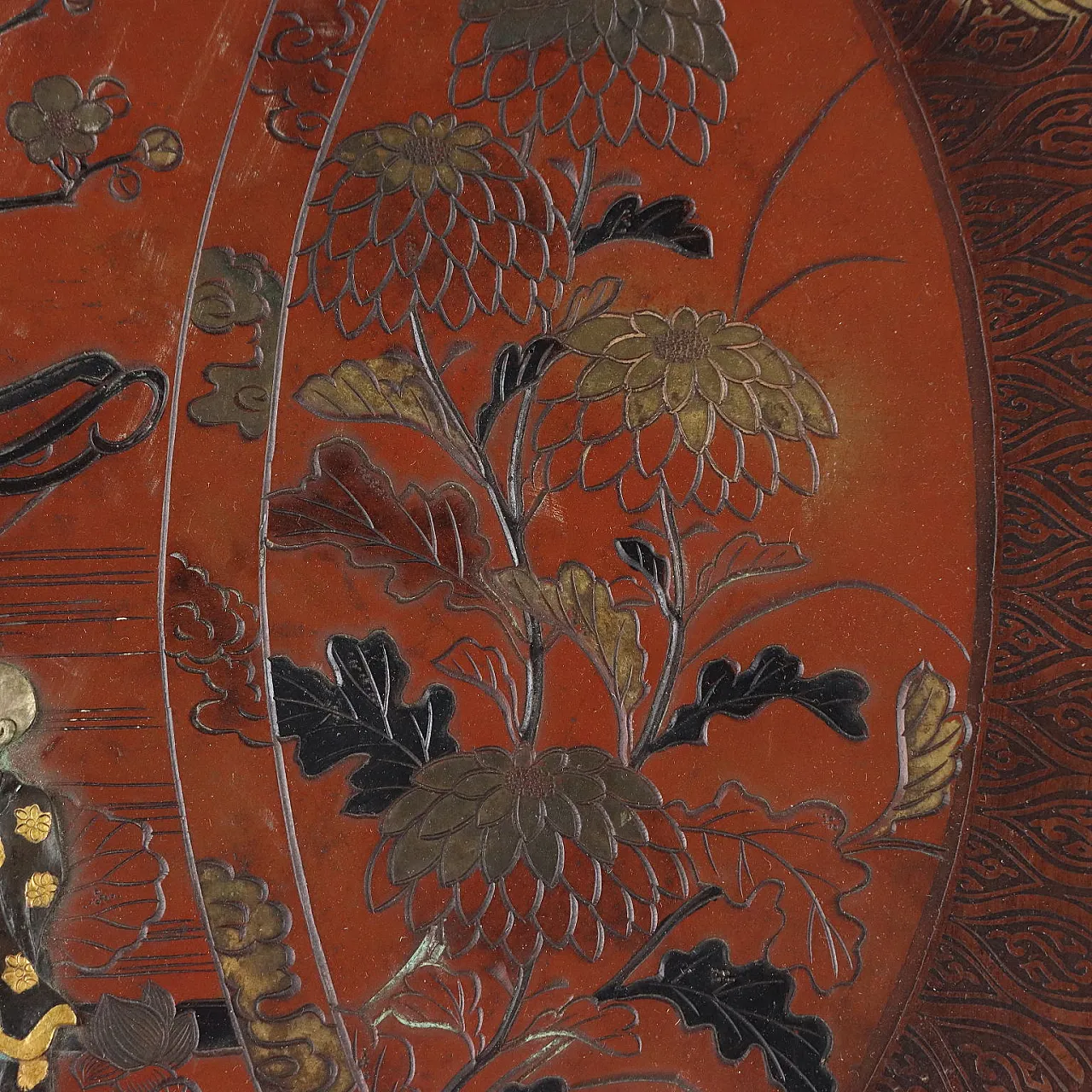 Japanese decorated bronze plate, late 19th century 7