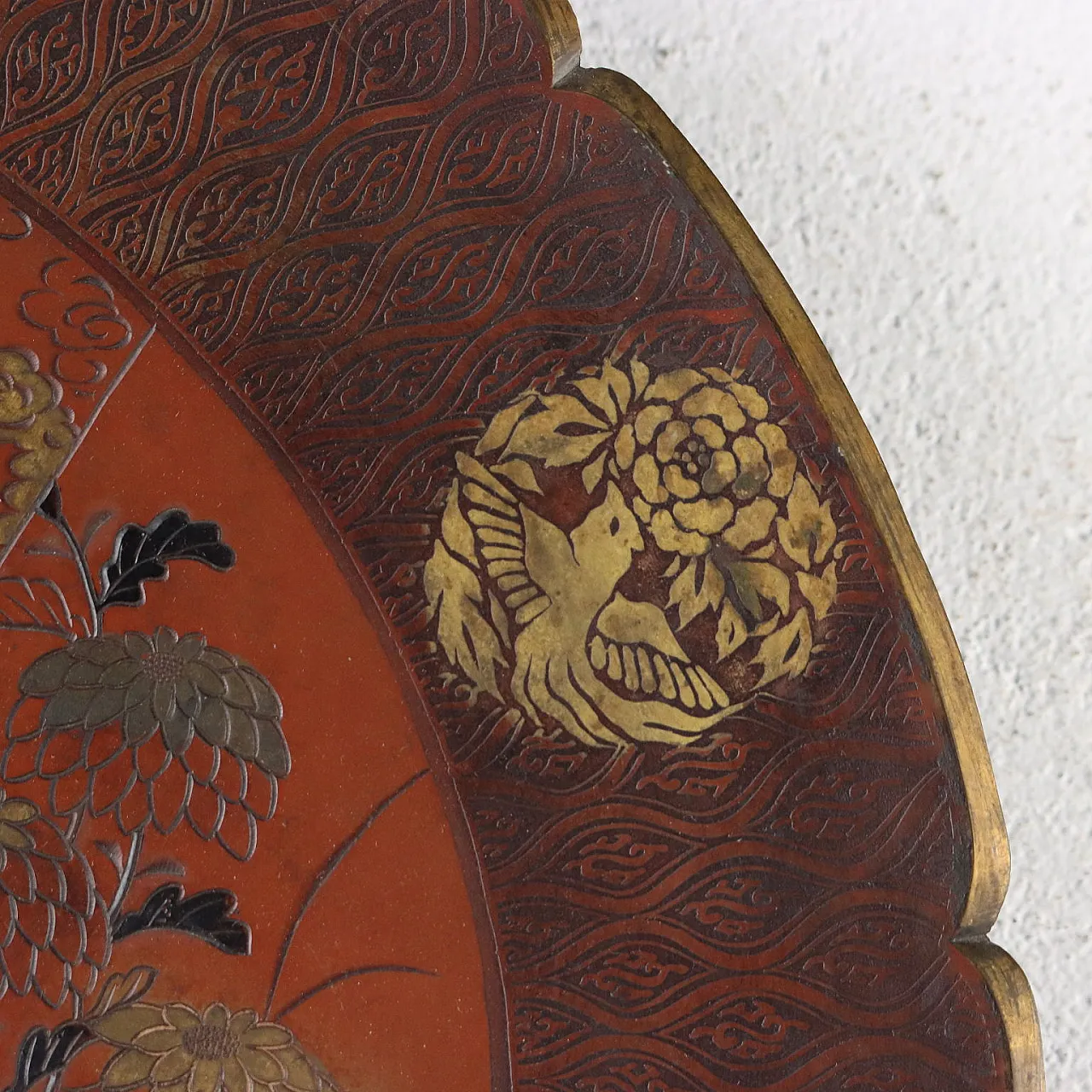 Japanese decorated bronze plate, late 19th century 8