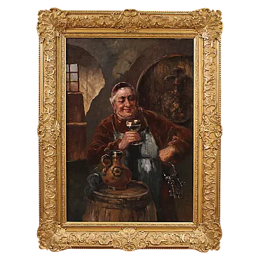 Painting signed C. Huber,  19th century