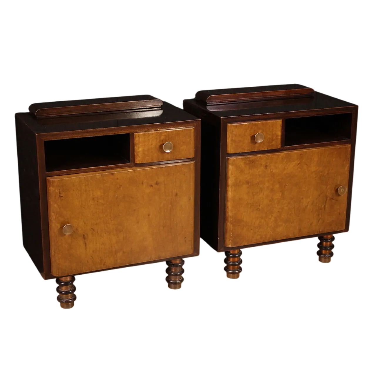 Pair of Italian bedside tables, 60s 13