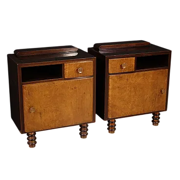 Pair of Italian bedside tables, 60s