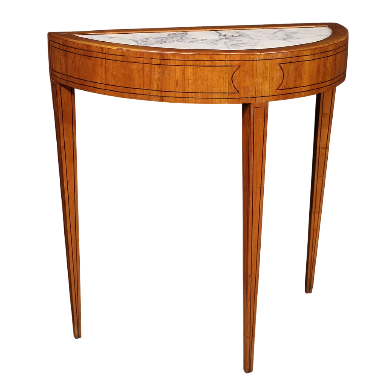 Console italiana a mezzaluna in stile Luigi XVI, '900 13