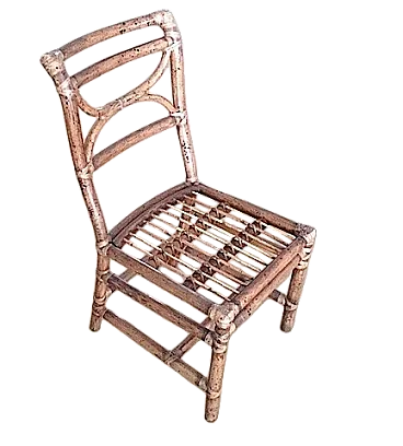 4 McGuire rattan chairs San Francisco USA, 80s