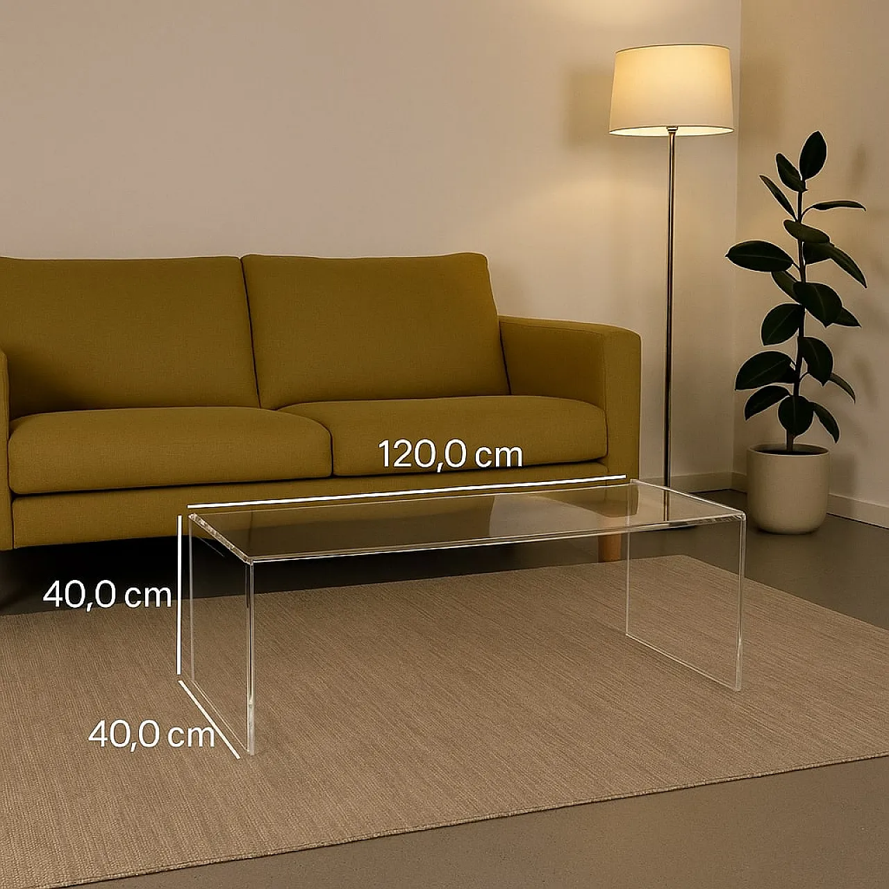 Invisible coffee table by Tokujin Yoshioka for Kartell, 2000s 2