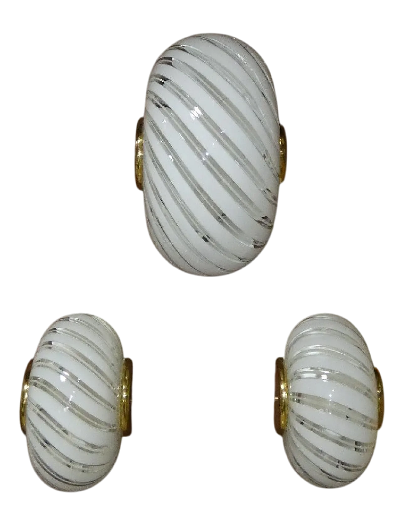 3 Lampade da parete in vetro di Murano di F. Fabbian, Italia, anni '80 18