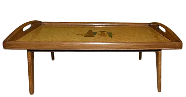 Vassoio da caffè Art Deco in legno e formica, Italia, anni '30