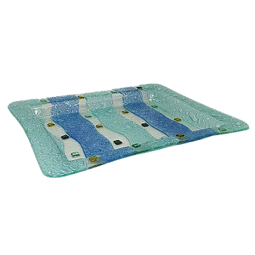 Vassoio di Albatros in vetro di Murano, anni '70