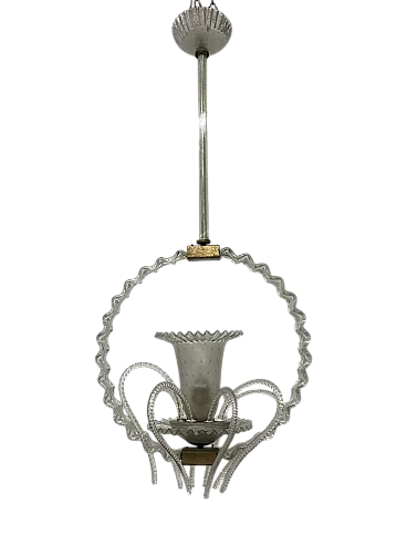 Lampada a sospensione in vetro di Murano di Barovier & Toso, anni '30