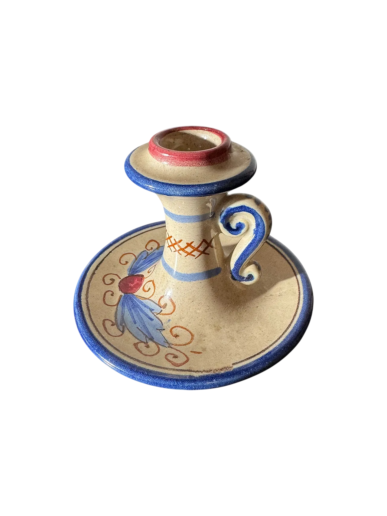 Italian artistic ceramic candle holder FC Deruta 5